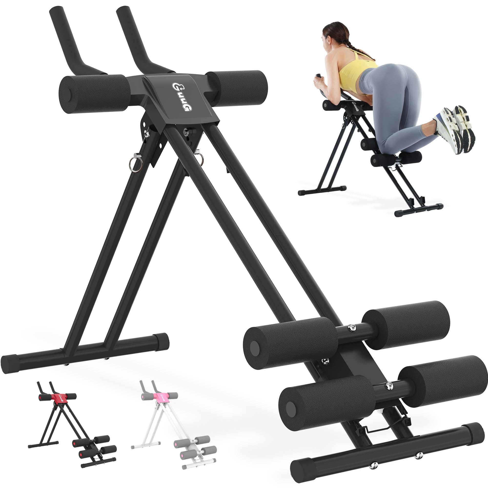 GuuG Ab Machine Ab Trainer Machine : Adjustable Ab