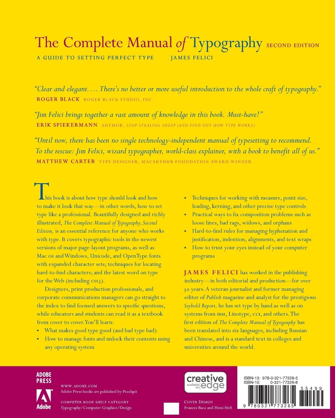 The Complete Manual of Typography: A Guide to Setting Perfect Type