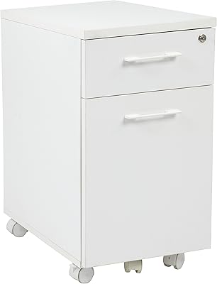 Amazon Com Birdrock Home Rolling File Cabinet With 1 Lateral Drawer Decorative Storage Shelf For Blankets Books Files Magazines Toys Etc Removable Bin With Handles Under Desk Office Living Room