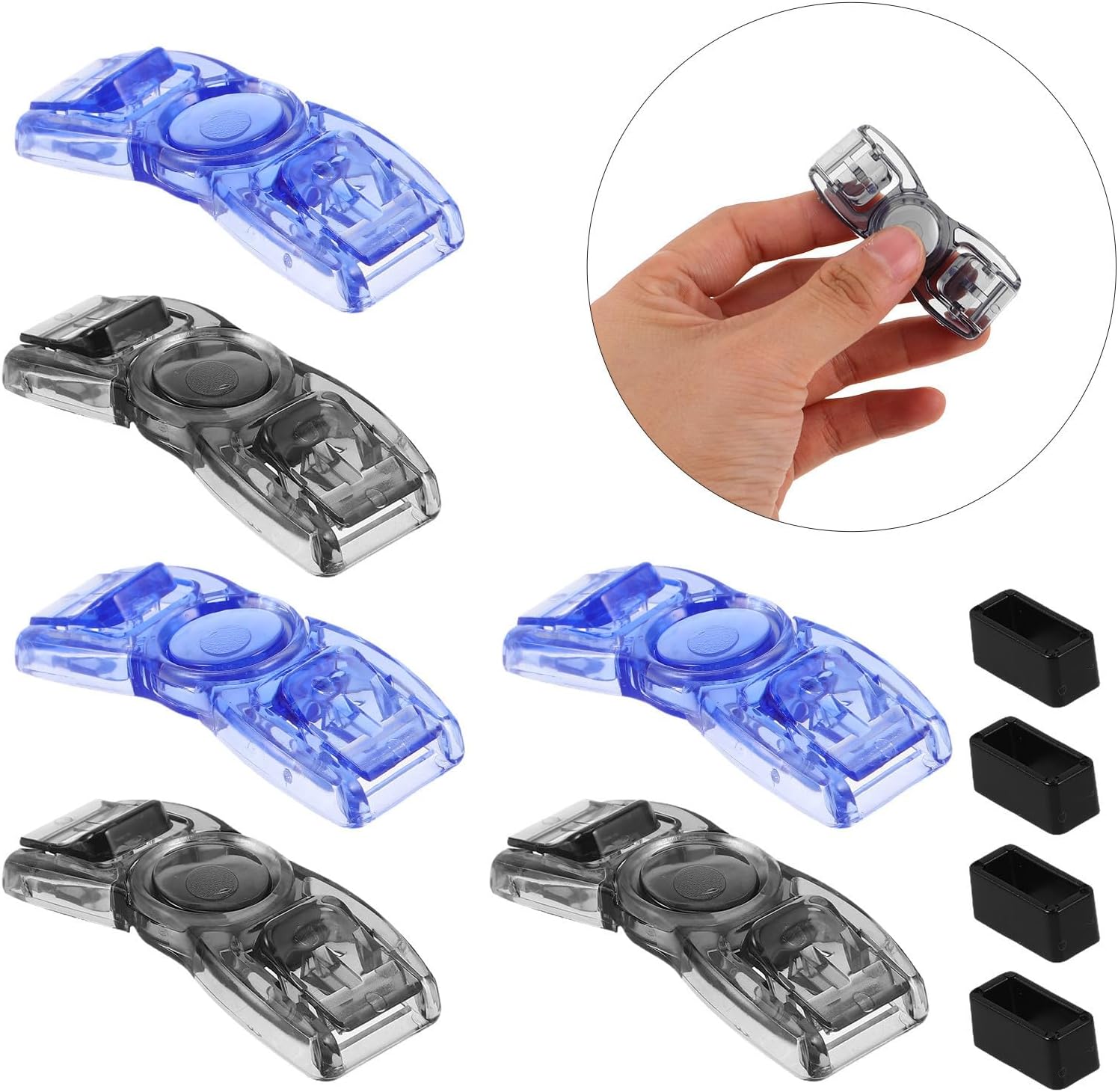 Hemoton 8pcs Quick-release Goggle Buckle Replacement for Swimming Goggles | Plastic Dual-color Design, Snug Press Buckle System, Quick Adjustment Fastener for Strap Repair and Replacement Parts