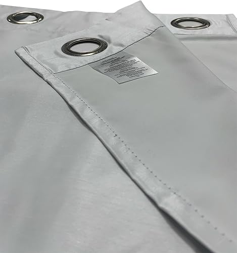 Miniatura 9 de Royal Tradition Cortinas opacas de 42 x 63 pulgadas, juego de 2 paneles de cortinas plateadas con aislamiento térmico para oscurecer la habitación