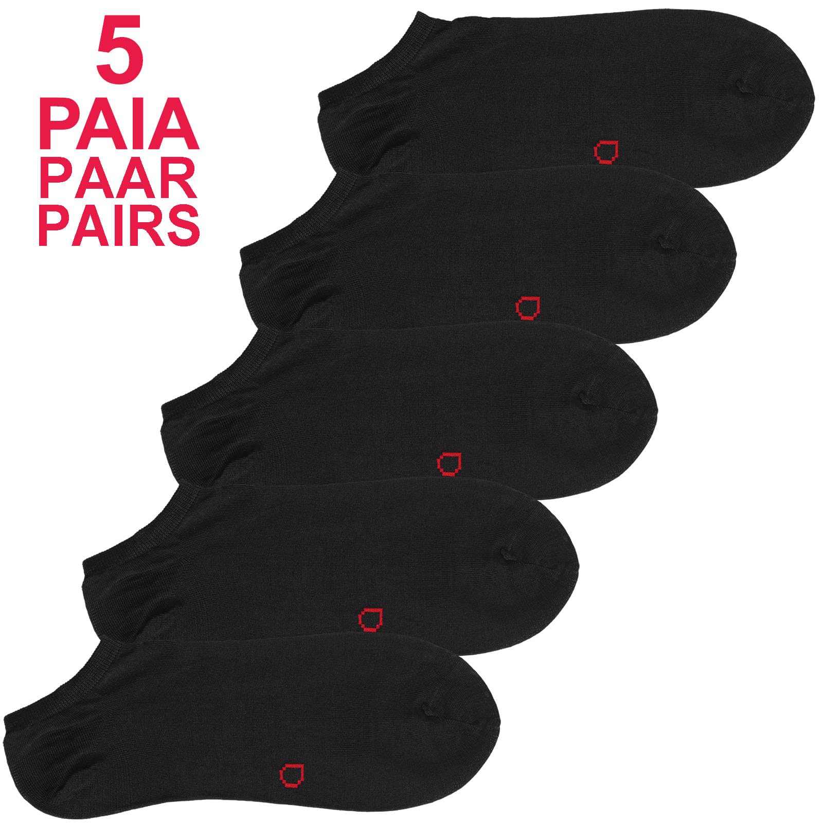 alber's Lot de 5 paires mini-chaussettes pour homme en fil d'Écosse, coton mercerisé fin, élégant et confortable