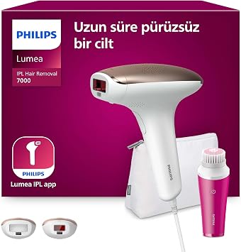 Philips Lumea IPL Hair Removal Device, With Bag, Facial Cleansing Device Gift, Face/Body/Sensitive Area Use, Safe Hair Removal BRI924/00 with Skin Tone Sensor