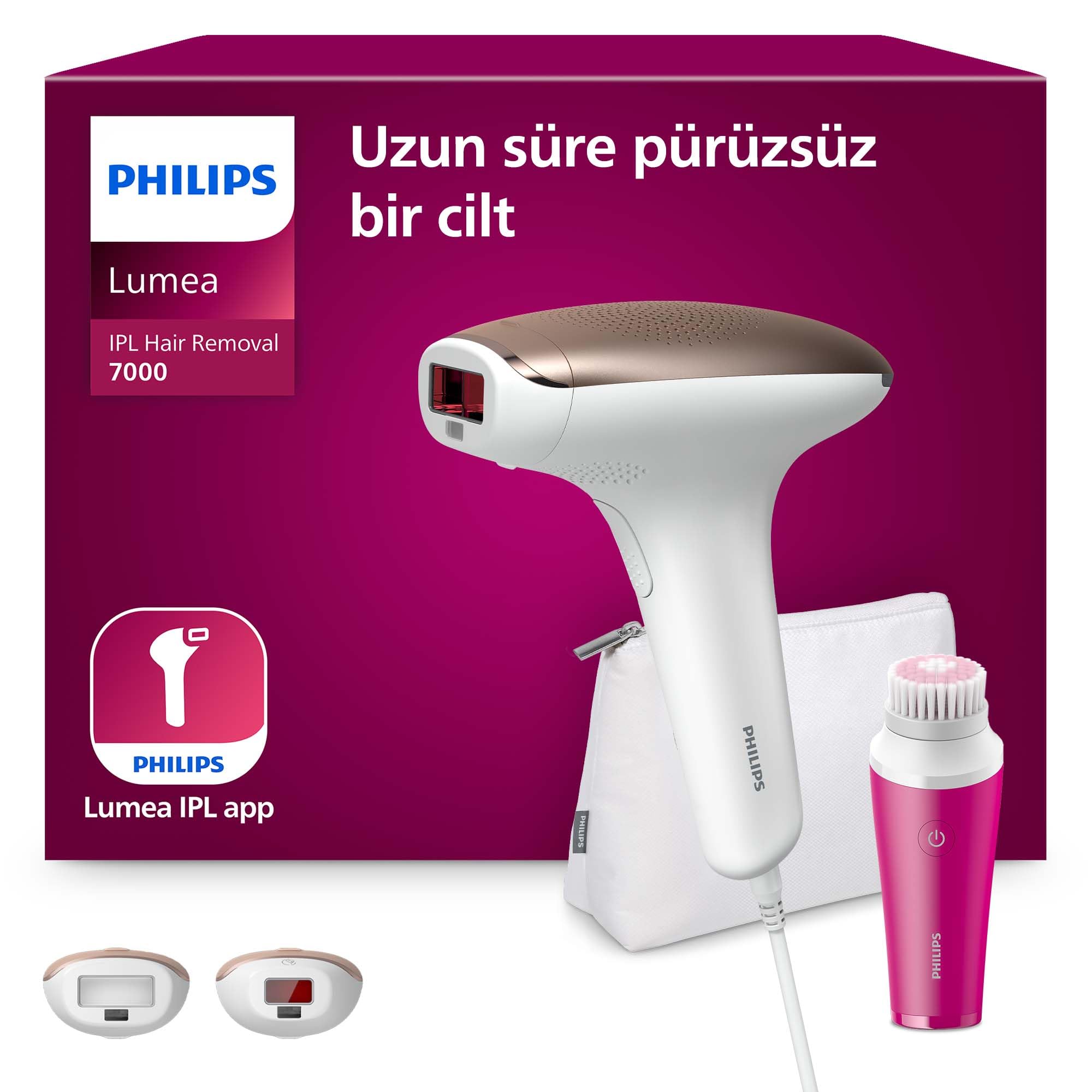 Philips Lumea IPL Tüy Alma Cihazı, Çantalı, Yüz Temizleme Cihazı Hediyeli, Yüz/Vücut/Hassas Bölge Kullanımı, Cilt Tonu Sensörü ile Güvenli Epilasyon BRI924/00