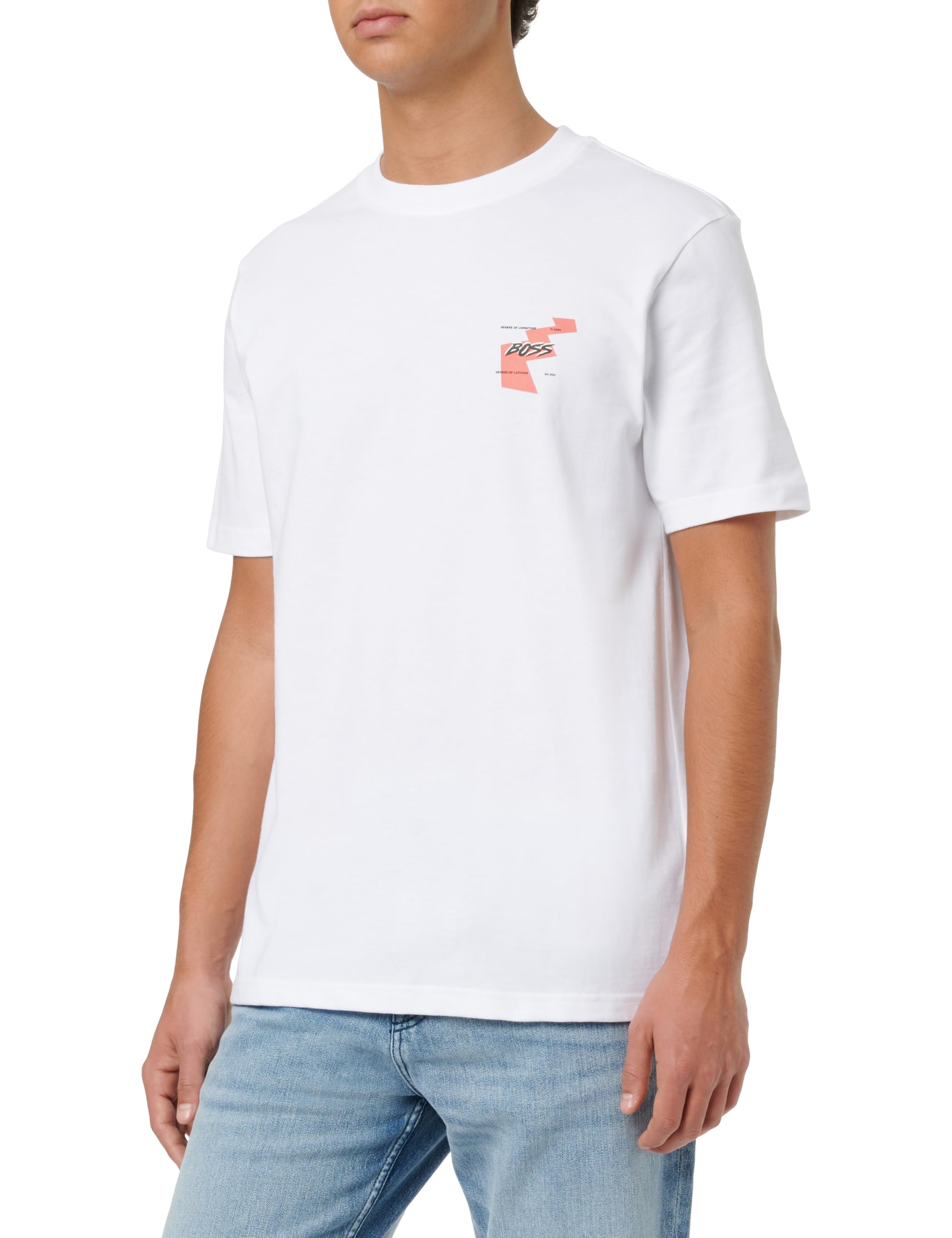 BOSS Men's T-Shirt, Natural 101, M
