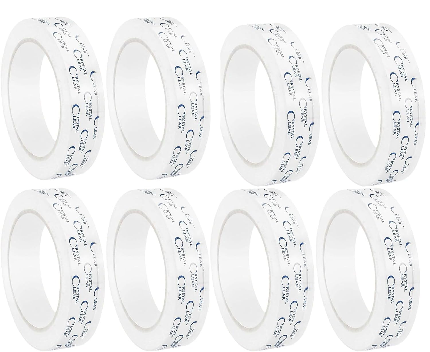 Golden Leaf Uline Crystal Clear Transparent Tape, Fits 3" Core (S-3274) Size:3/4" x 2,592" (72 yds) (8)