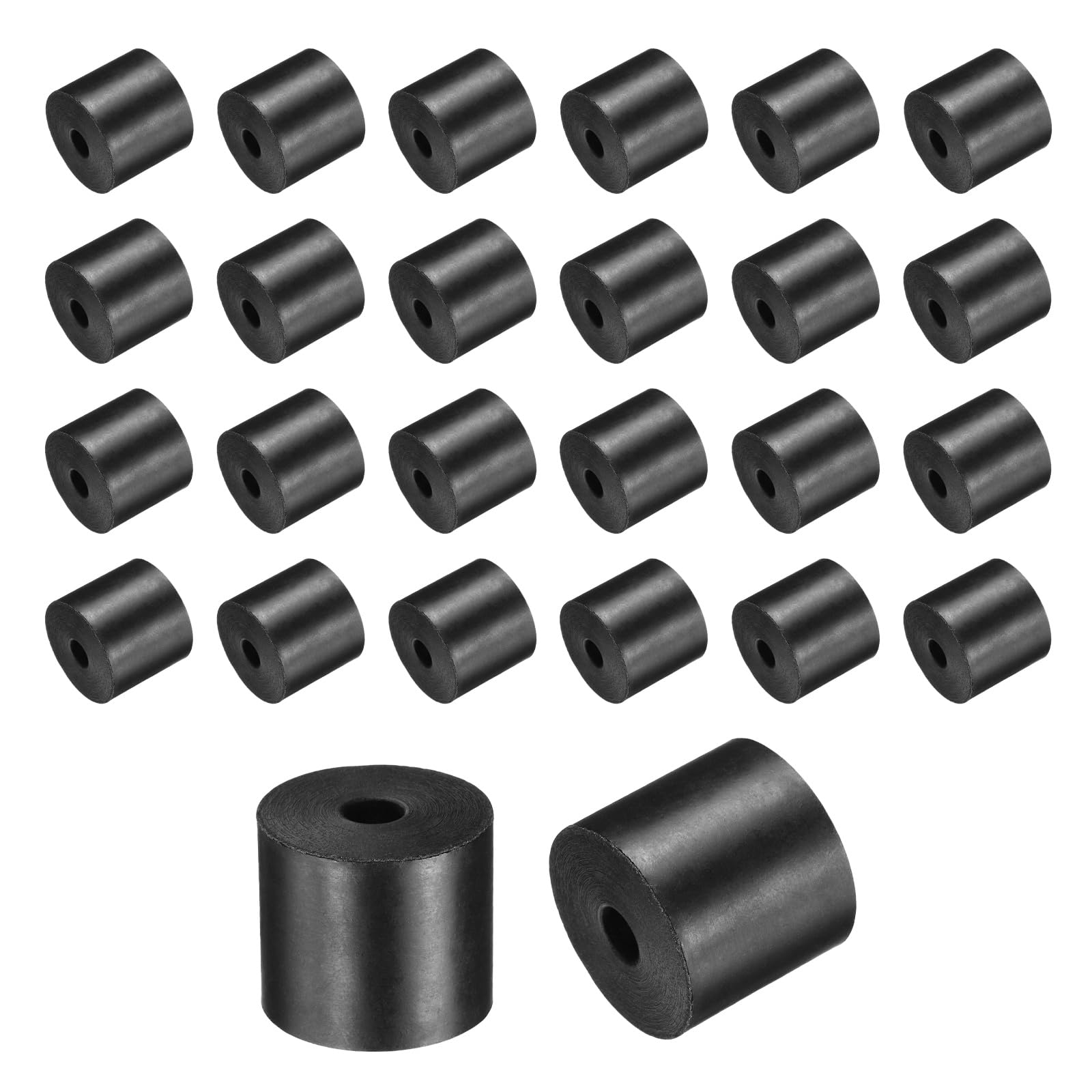 sourcing map 36 Pcs Rubber Spacers 25mm OD x 6mm ID x 22mm Height Round Anti Vibration Spacer Rubber Bushing Grommets โ image 1