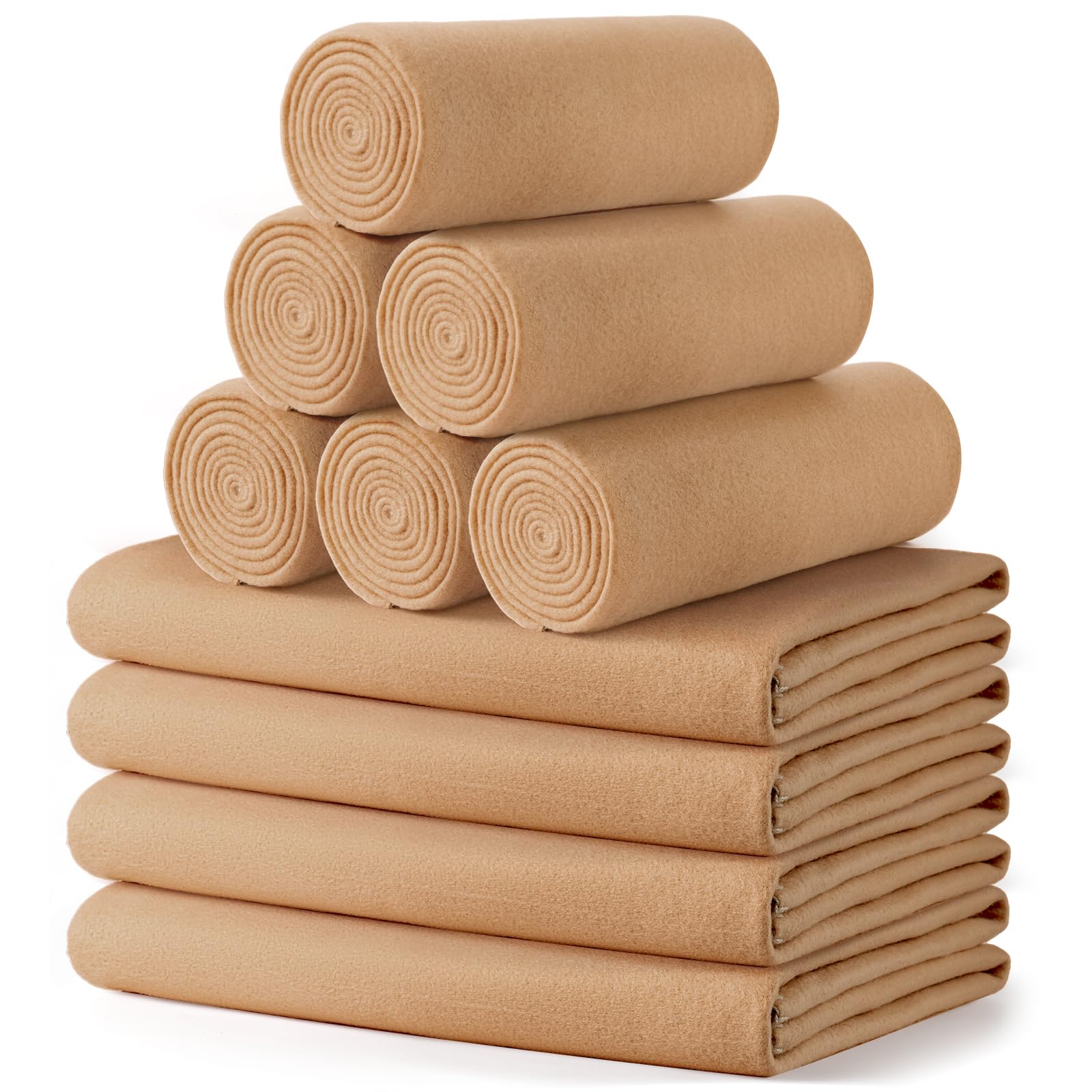 Buryeah 10 Pcs Fleece Blanket Bulk Soft Warm Fleece Blankets Cozy Lightweight Throw Blankets Plush Pet Throw Blanket for Home Bed Sofa Office Wedding