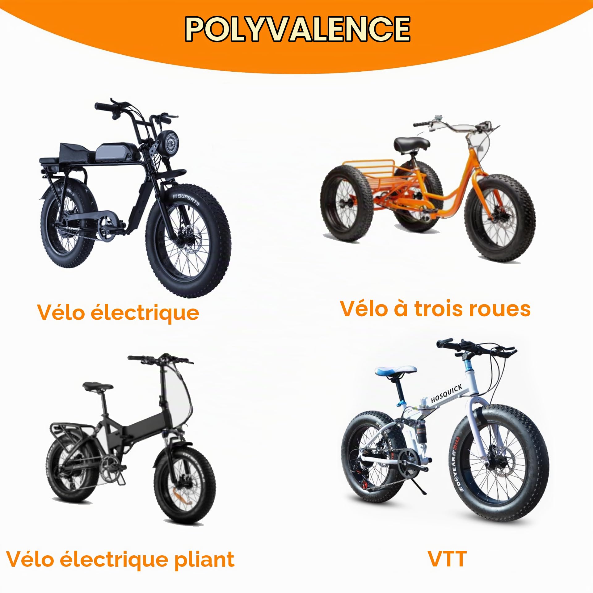 2-Pack 20x4.0 Pneus et Chambres à Air pour VTT, Chambre à Air pour Pneu de Vélo 20 Pouces,Pneus de Vélo de Rechange Pliables avec 2 Leviers de Démontage de Pneu pour Ebike (FR)