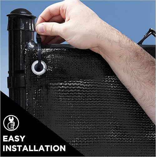 Miniatura 4 de BOEN - Pantalla de privacidad, parabrisas de tela de malla de malla con ojales de aluminio reforzado para cerca de jardín o cualquier cerca de metal