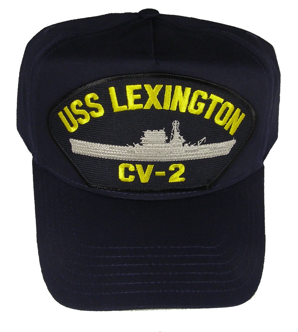 EC USS Lexington CV-2 HAT - Navy Blue - Veteran Owned Business