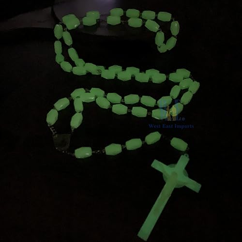 Miniatura 3 de Divine Mercy - Rosario de pared grande que brilla en la oscuridadcrucifijo católico gigante para el hogar, 4.5 pies de largo