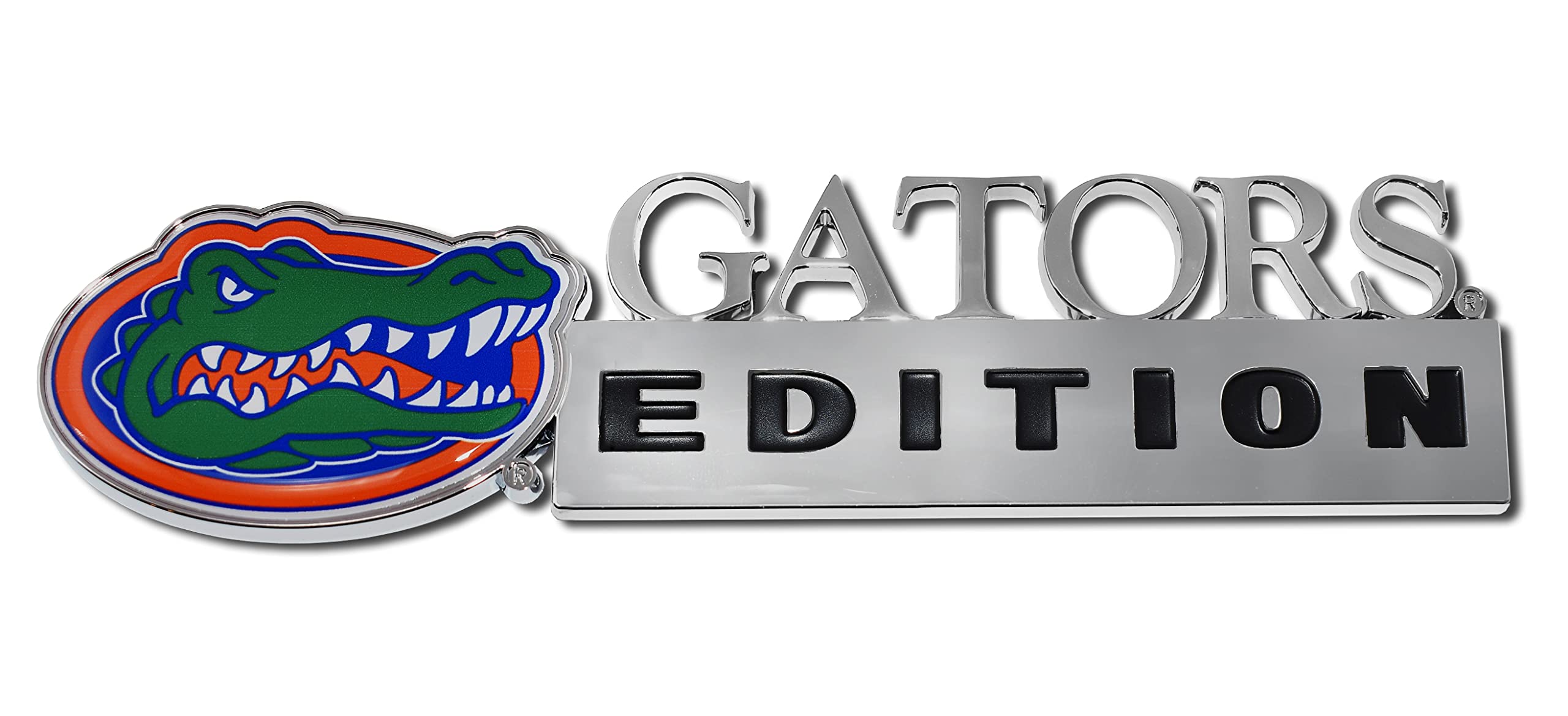 Sponsored Ad - Elektroplate Florida Gators Edition Chrome Metal Auto Emblem for Cars, Trucks, and All Auto | Universal Fit at 7" x 2.25" | Weatherproof