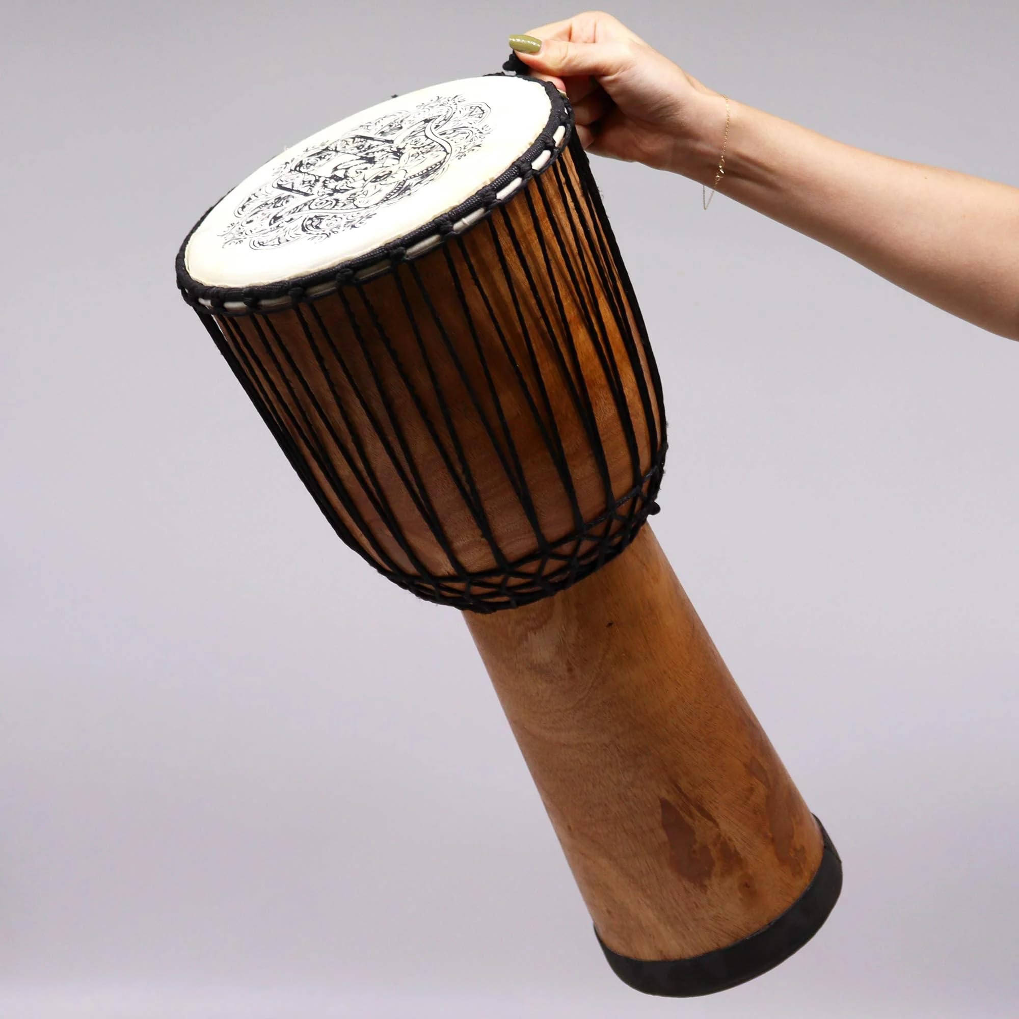 Ancient Wisdom Djembe tamburo fatto a mano - 50 cm