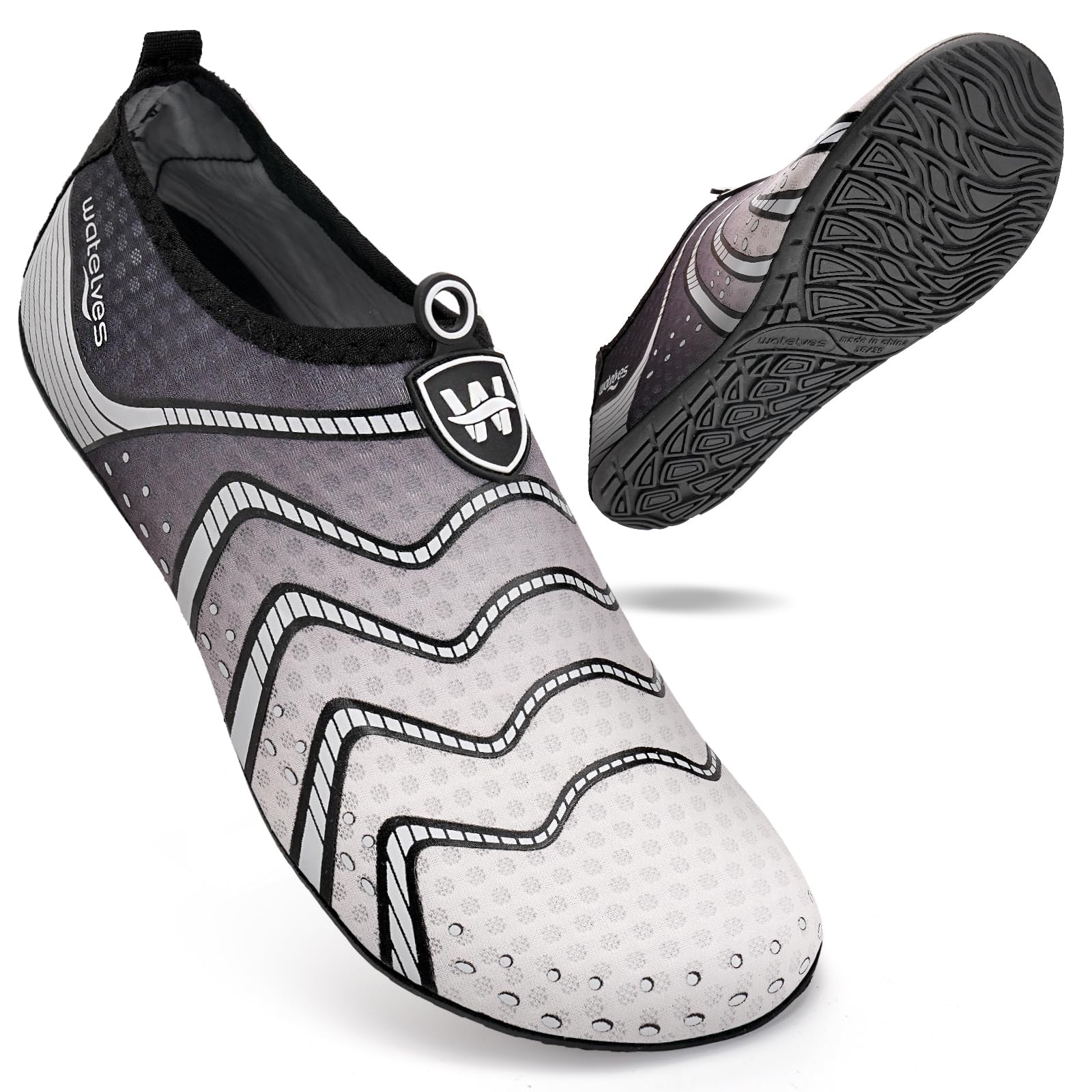 WateLves Badeschuhe Wasserschuhe Herren Damen Schwimmschuhe Strandschuhe Aquaschuhe Schnell Trocknend Breathable Surfschuhe Beach Pool Unisex