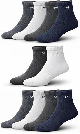 Socks for Man Ankle Length – Premium Cotton Ankle Socks (Pack of 10) Breathable, Sweat Absorbent &amp; Comfortable Daily Wear ...