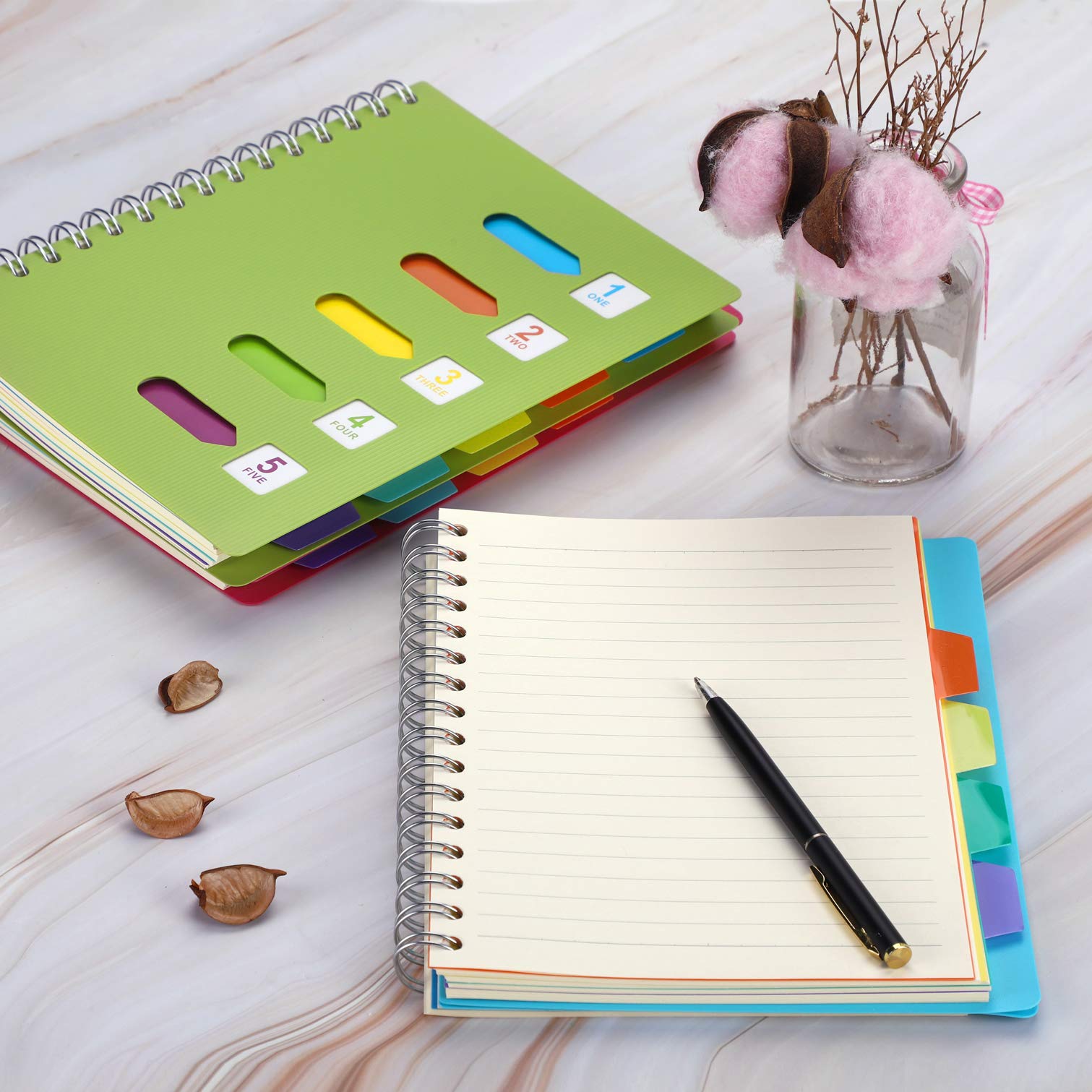 Amazon | A5メモ帳 リング手帳 ノート システム手帳 横罫 横開け