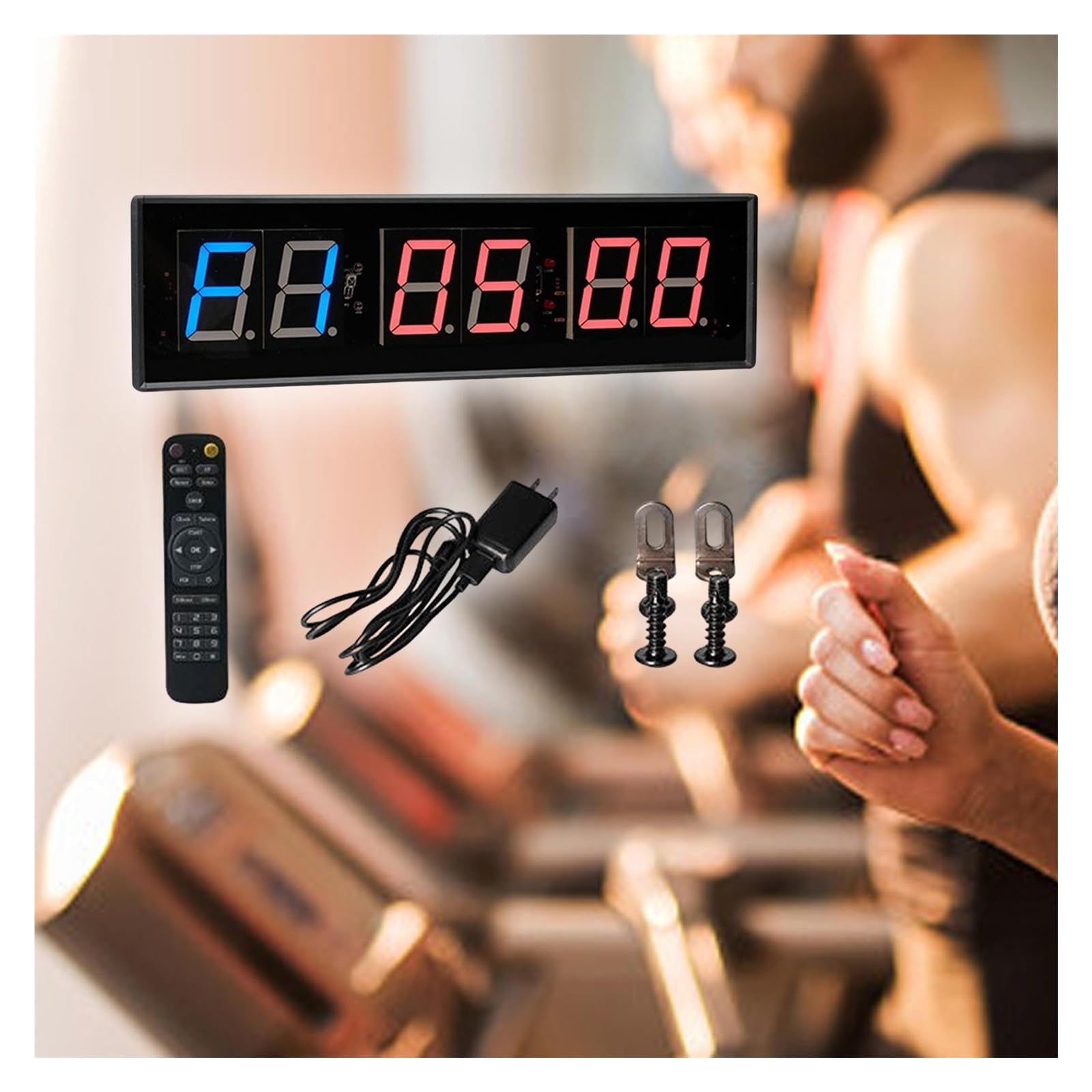 Timer palestra, Timer a intervalli Display digitale portatile Conto alla rovescia for allenamento Cronometro for garage Sport Fitness
