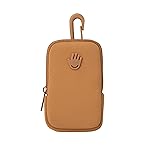 Touchette Zippered Pouch, Attachable Fashion Accessory with Snap Hook for Touchland Hand Sanitizer 1FL OZ., Caramel