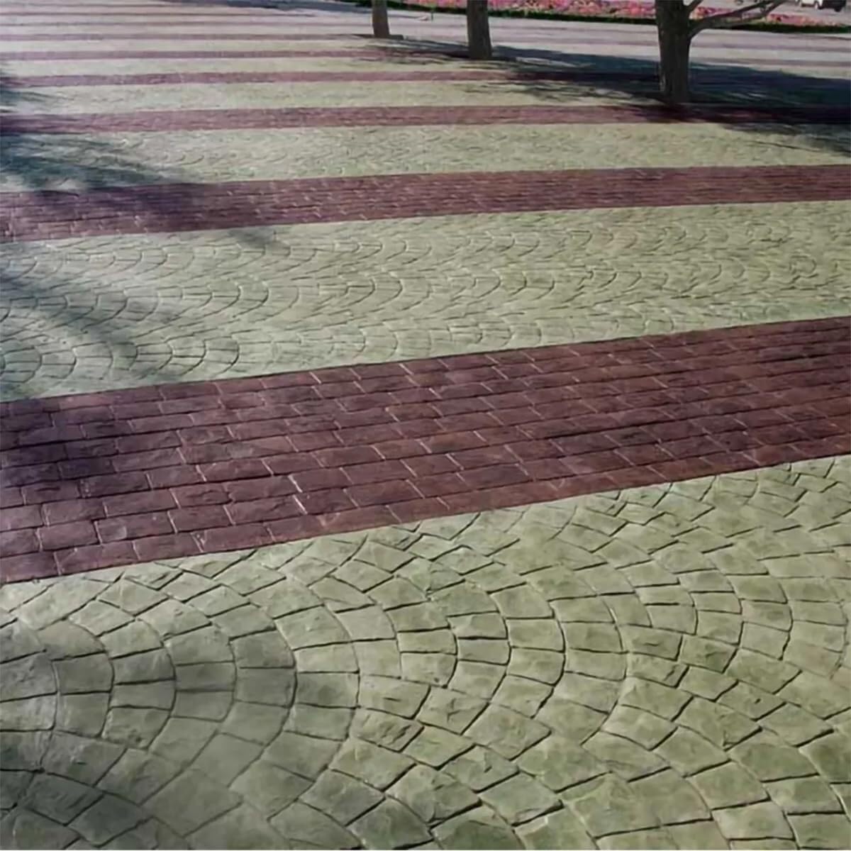 Scale Stone Brick Texture Concrete Texture Pad, Polyurethane Pad Seal, Cement Wall Mold for Parks, Gardens, and Trails Concrete Mold
