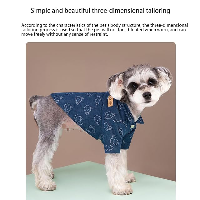 Foto 7 de 8 de Teksome Camiseta para Perros - Ropa Vaquera para Perros pequeños