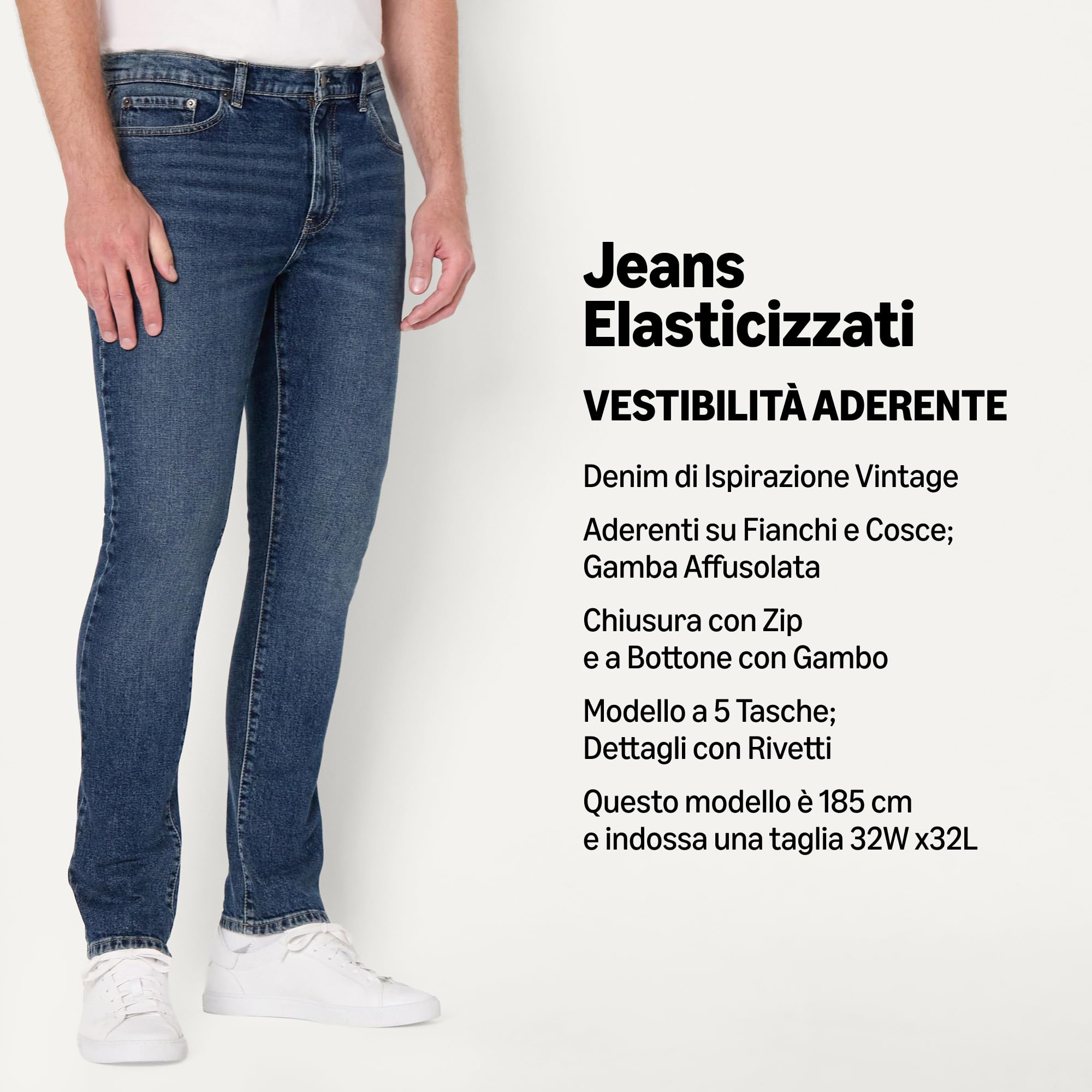Amazon Essentials Jeans Slim Fit Uomo