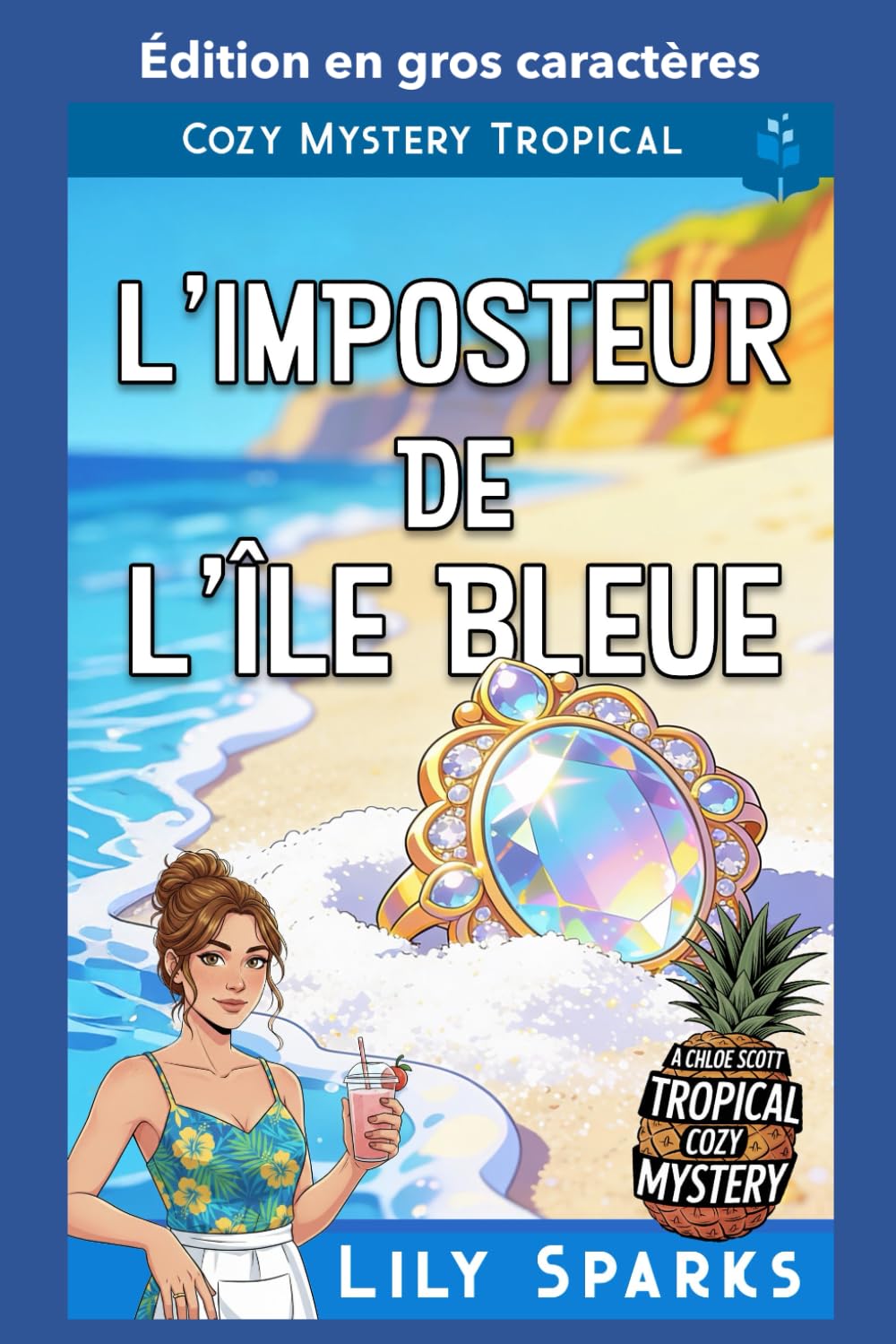 L'Imposteur de l'Île Bleue: Édition en gros caractères (Chloé Scott Mystère sous les Tropiques Édition en gros caractères)