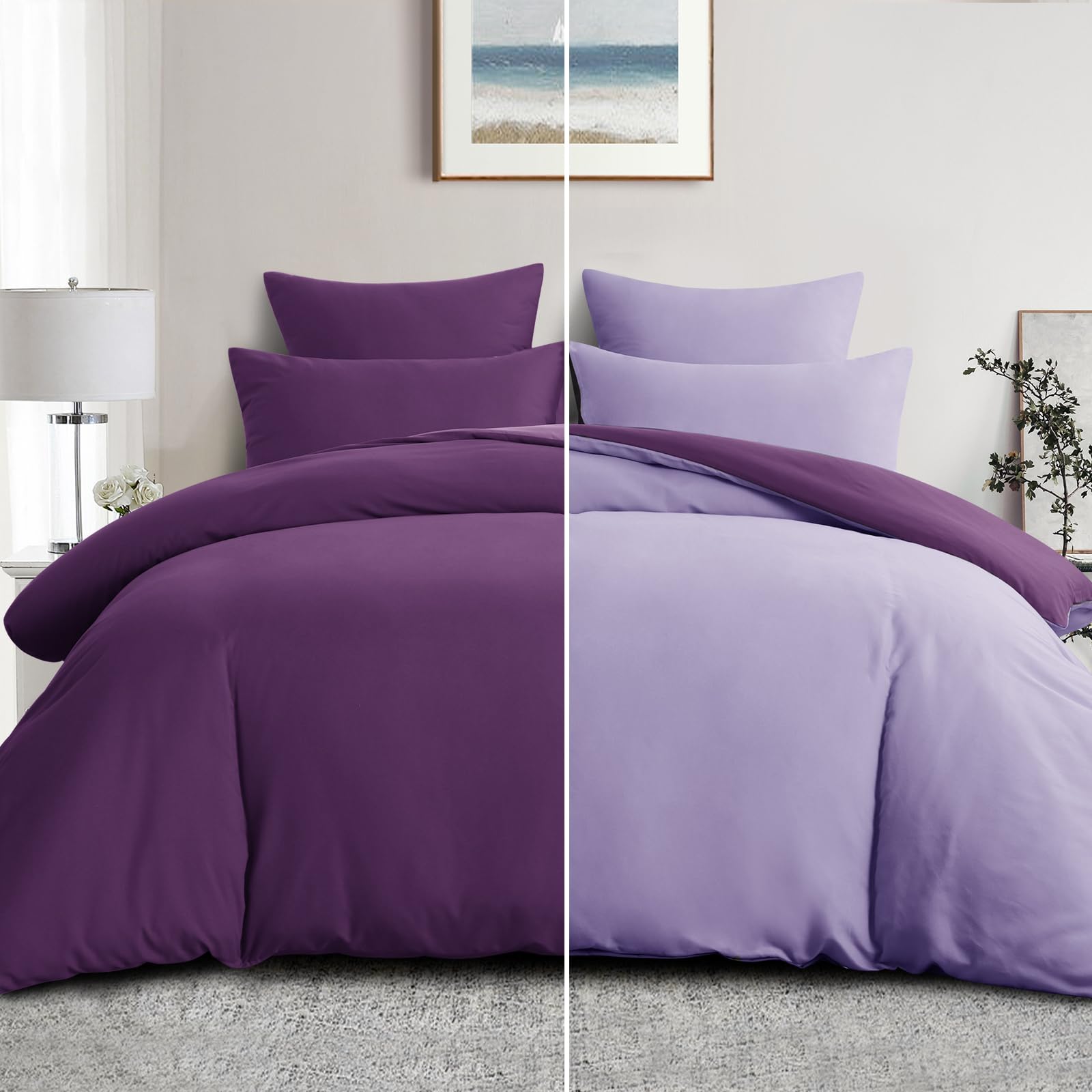 Aisbo Funda Nórdica 220x240 Reversible Violeta