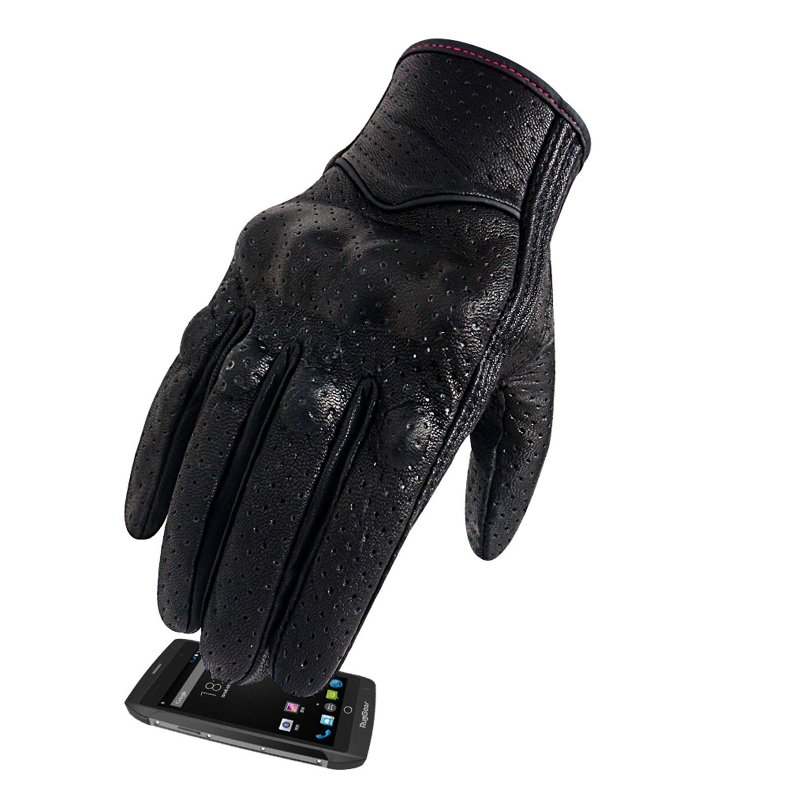 Guantes de ciclismo para motocicleta, guantes de cuero para pantalla táctil, guantes de motor de verano, guantes de ciclismo para motocross, guantes de bicicleta