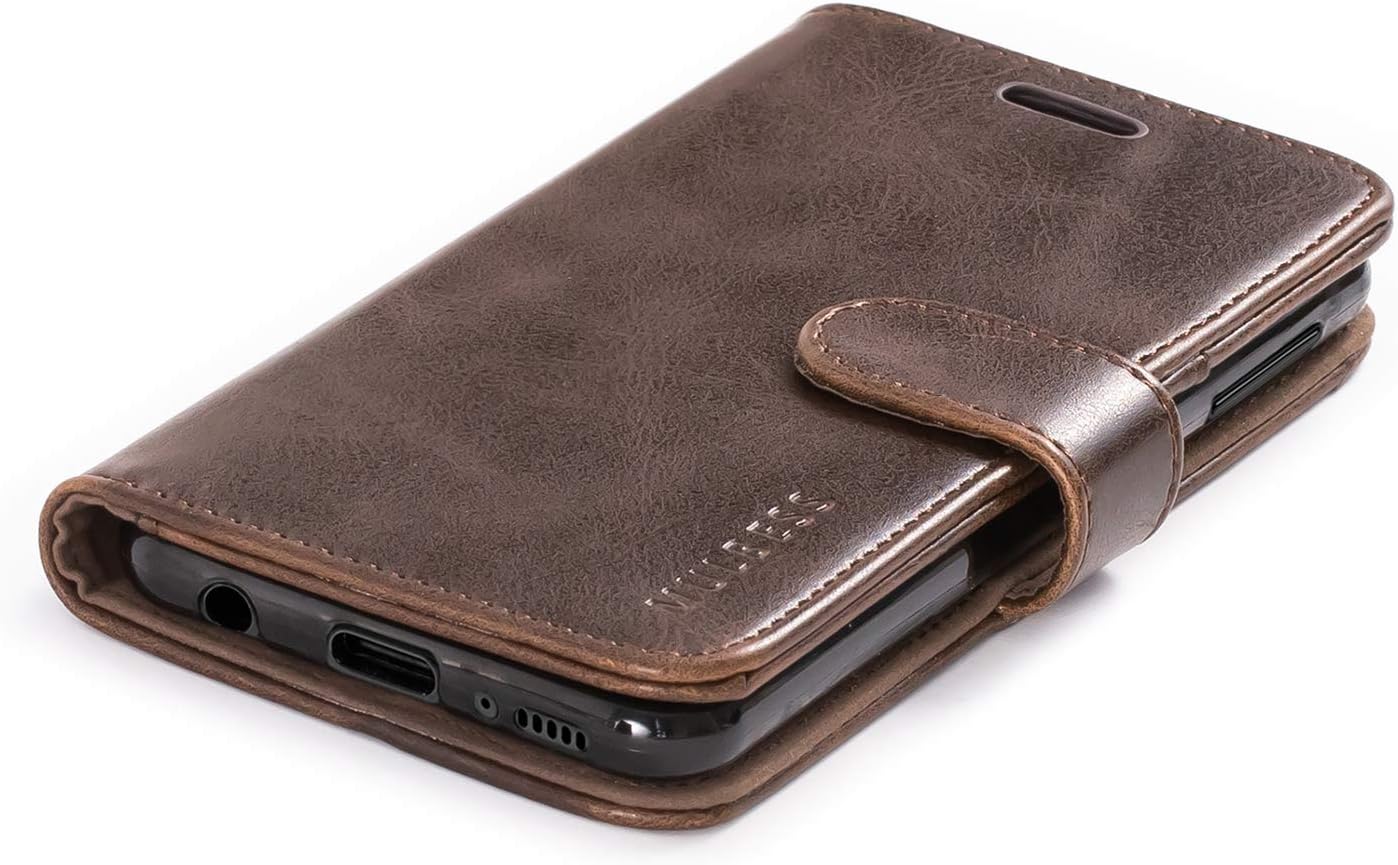 Mulbess Vintage Samsung Galaxy A20e Case Wallet, Flip Leather Phone Case with Card Holder for Samsung Galaxy A20e Cover, Coffee Brown