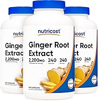 Vista 7 de Nutricost Extracto de raíz de jengibre 550 mg, 240 cápsulas (2 botellas)