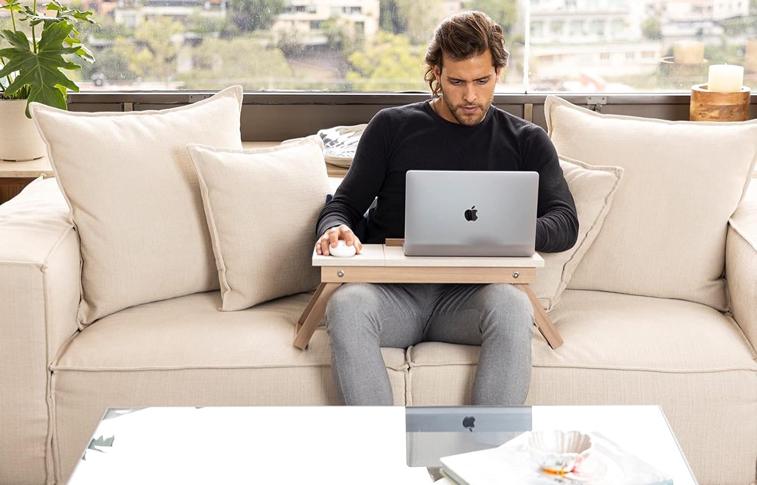 Generic WFH Mini Desk (1), Beige, 22.1X15.7X3.2