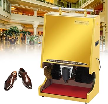 Electric Shoe Polisher, Automatic Household Shoe Polishing Machine, Electric Shoe Cleaner for Shoes, Boots,Bags, Sofa,Gold