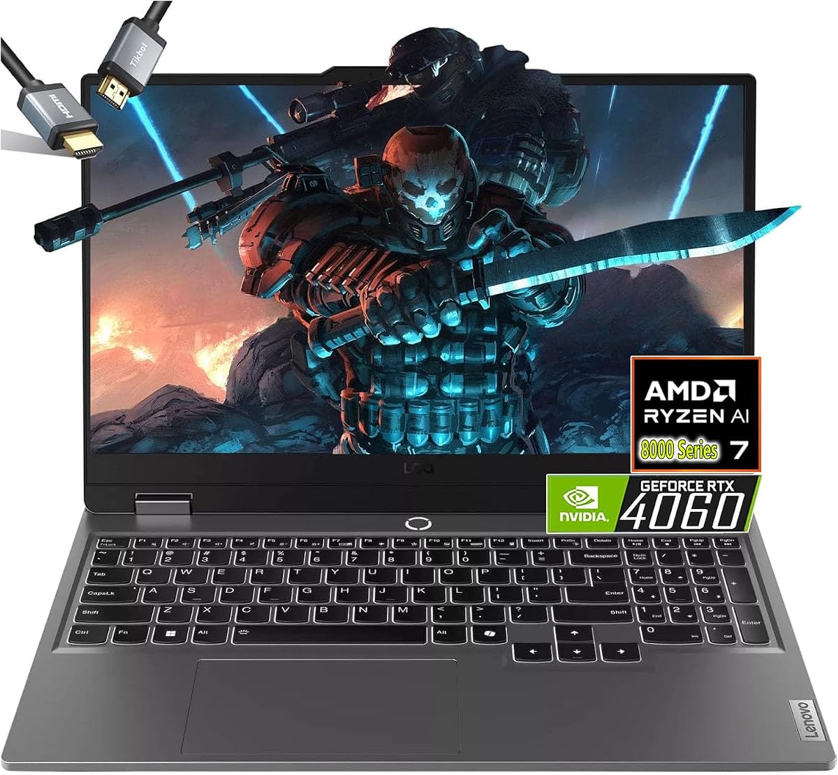 LOQ 15 Gaming Laptop -AMD Ryzen 7 8845HS Beat i9-13900H- RTX 4060-15.6 FHD Display G-SYNC -32GB RAM -2TB PCIe SSD -Backlit Keyboard - Windows 11 - Gamer PC Creator Video Editing