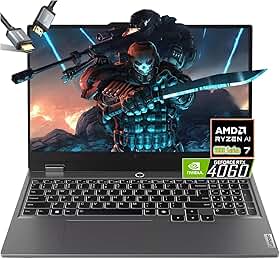 Lenovo Laptop para jogos LOQ 15 - AMD Ryzen 7 8845HS Beat i9-13900H - RTX 4060-15.6 FHD Display G-SYNC -32GB RAM -SSD PCIe de 2TB -Teclado retroiluminado - Windows 11 - Edição de vídeo para criador de