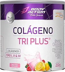 Colágeno Verisol Tri Plus Tipo1, Tipo 2 e Tipo 3-210g Bodyaction (Único, Pink Lemonade)