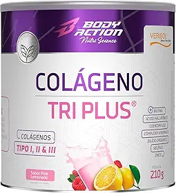 Colágeno Verisol Tri Plus Tipo1, Tipo 2 e Tipo 3-210g Bodyaction (Único, Pink Lemonade)