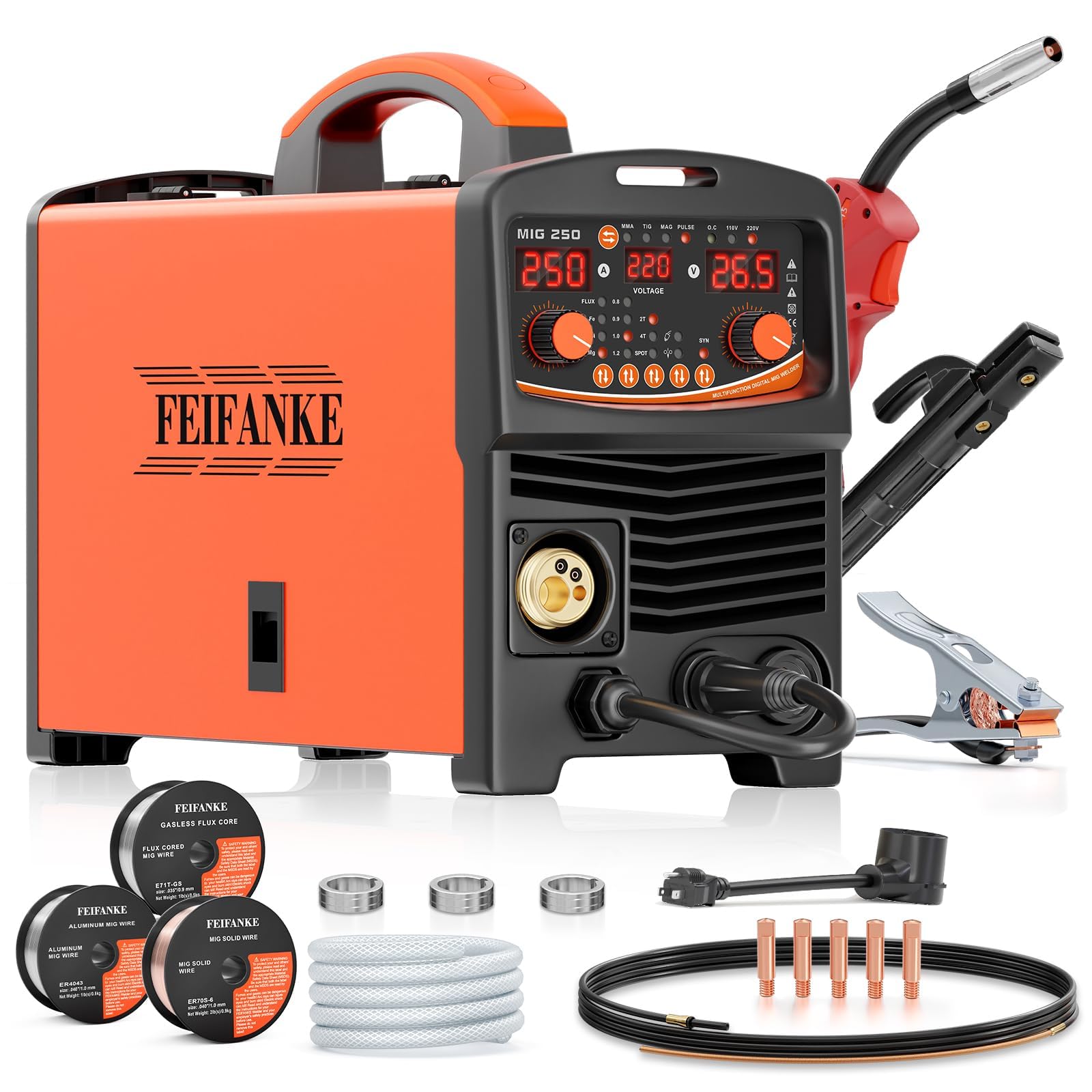 【売れました】家庭用溶接機 Amazon | FEIFANKE 溶接機 250A アルミ溶接機 110V 220V兼用 多機能