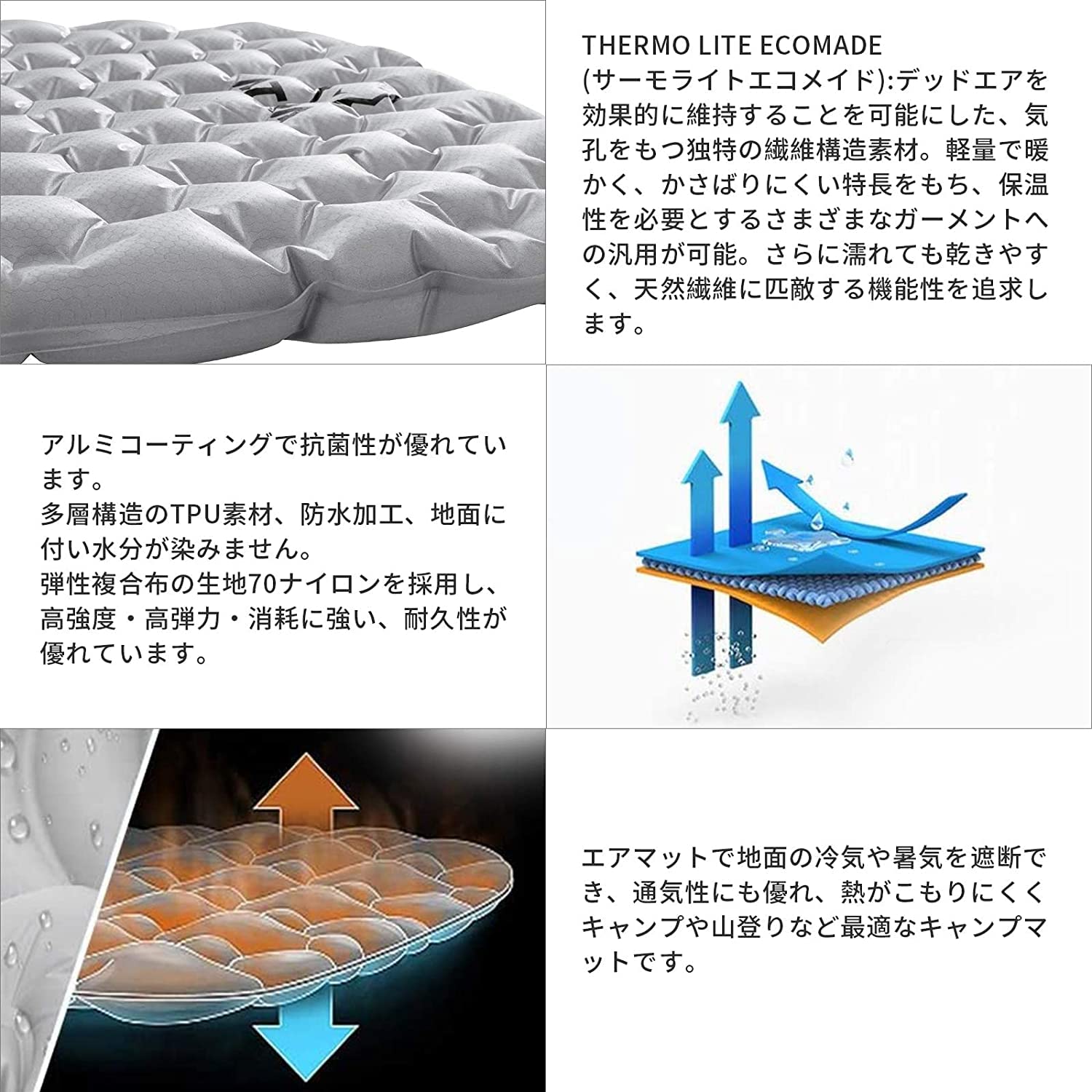 Amazon.co.jp: ATEPA キャンプ コット 2WAY 折りたたみベッド