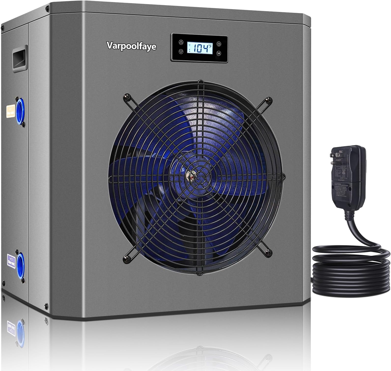 16000BTU Above Ground Pool Heat Pump for 5000 Gallon Pools, WiFi Smart Control, Titanium Heat Exchanger, 110V-120V/60Hz Efficient Heating