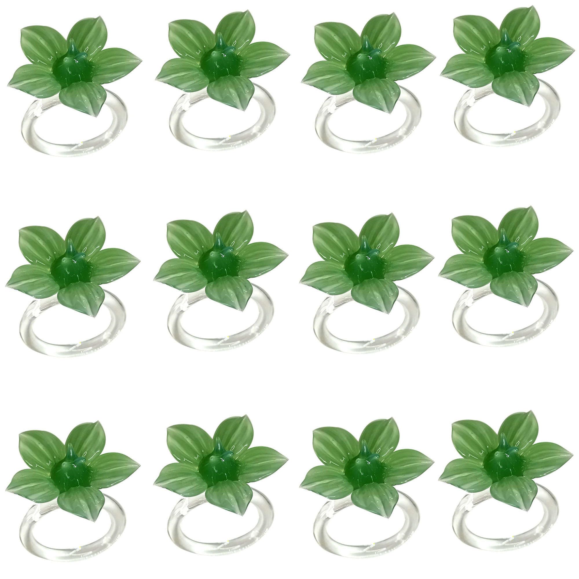 Portatovaglioli da tavolo, Fibbia porta tovagliolo in vetro girasole, set di 12 Portatovaglioli squisiti Anello in stoffa for la bocca for la decorazione della tavola di banchetti dell'hotel-Blue-1.57