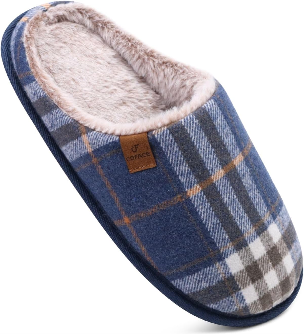 COFACE Mens Cozy Memory Foam Scuff Slippers Casual Slip On Warm House Shoes Indoor/Outdoor Sandal Slippers With Arch Support Rubber Sole Size 7-15 - Image 9