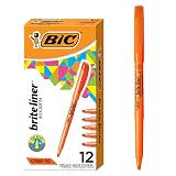 BIC Brite Liner Highlighters, Chisel Tip, 12-Count Pack of Orange Highlighters, Ideal Highlighter Set for Organizing and Coloring – view 1