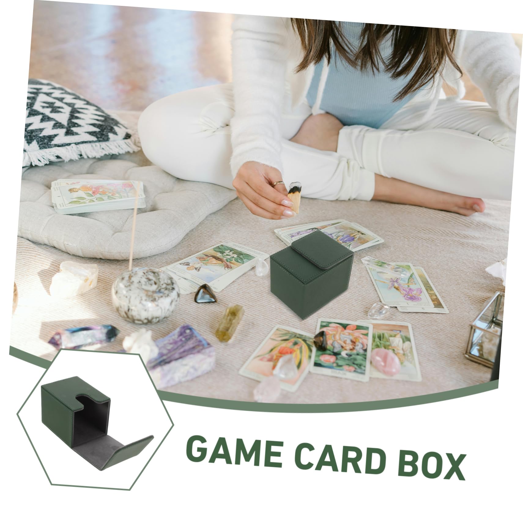 Sosoport Scatola Portaoggetti Per Carte in Pu Da 5 Pezzi Custodia Per Giochi Organizer Per Giochi
