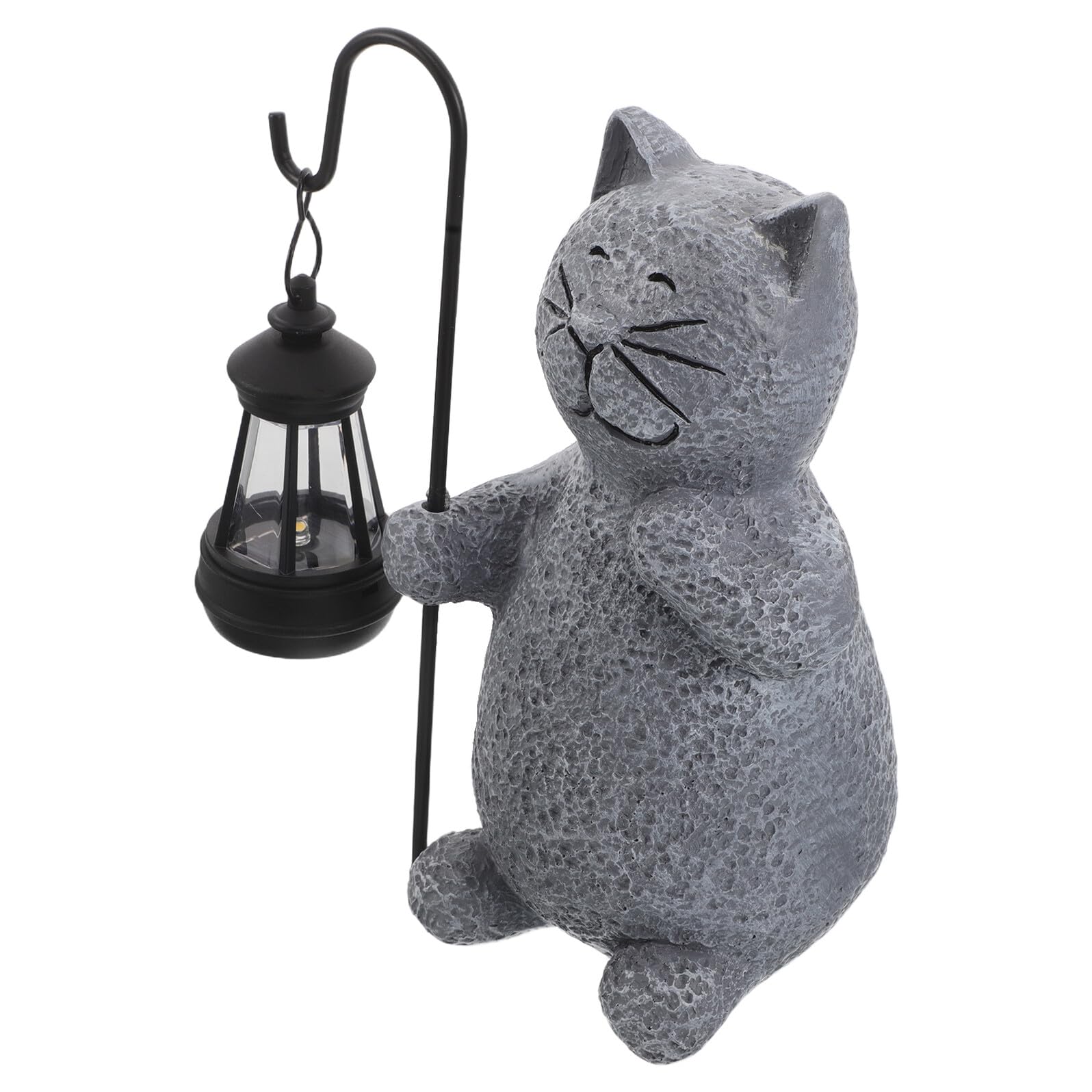 Statue de chaton solaire lanterne intégrée décoration jardin extérieur résistante