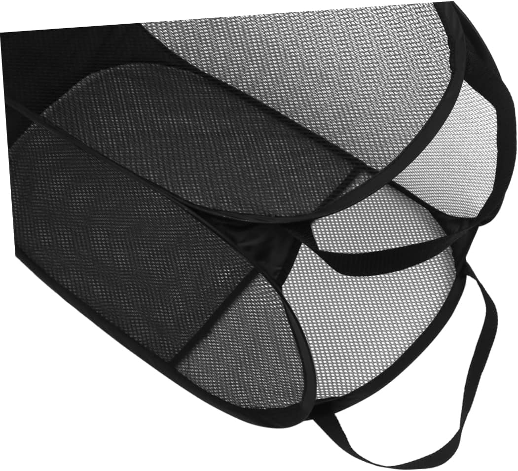 Luxshiny 2pcs Mesh Laundry Basket Black Collapsible Hamper Foldable Storage Basket for Home Dorm Travel