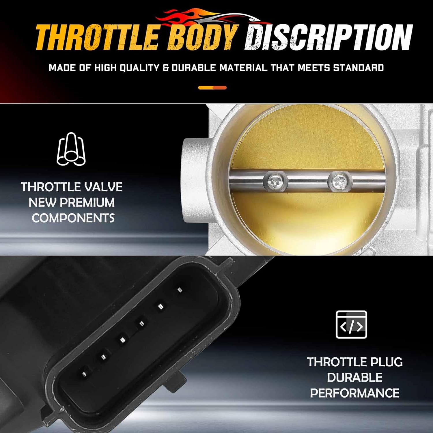 TadaMark Throttle Body Fit For Nissan Sentra 2007-2012 2.5L, Fit For Nissan Altima 2007-2012 2.5L,Fit For Rogue 2008-2013 2.5L TB1043 TBN013
