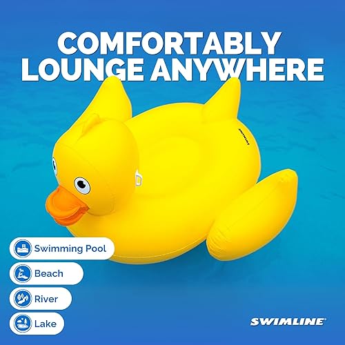 Miniatura 103 de Swimline 90703 - Pato señuelo gigante para montar (88"/78"/42")