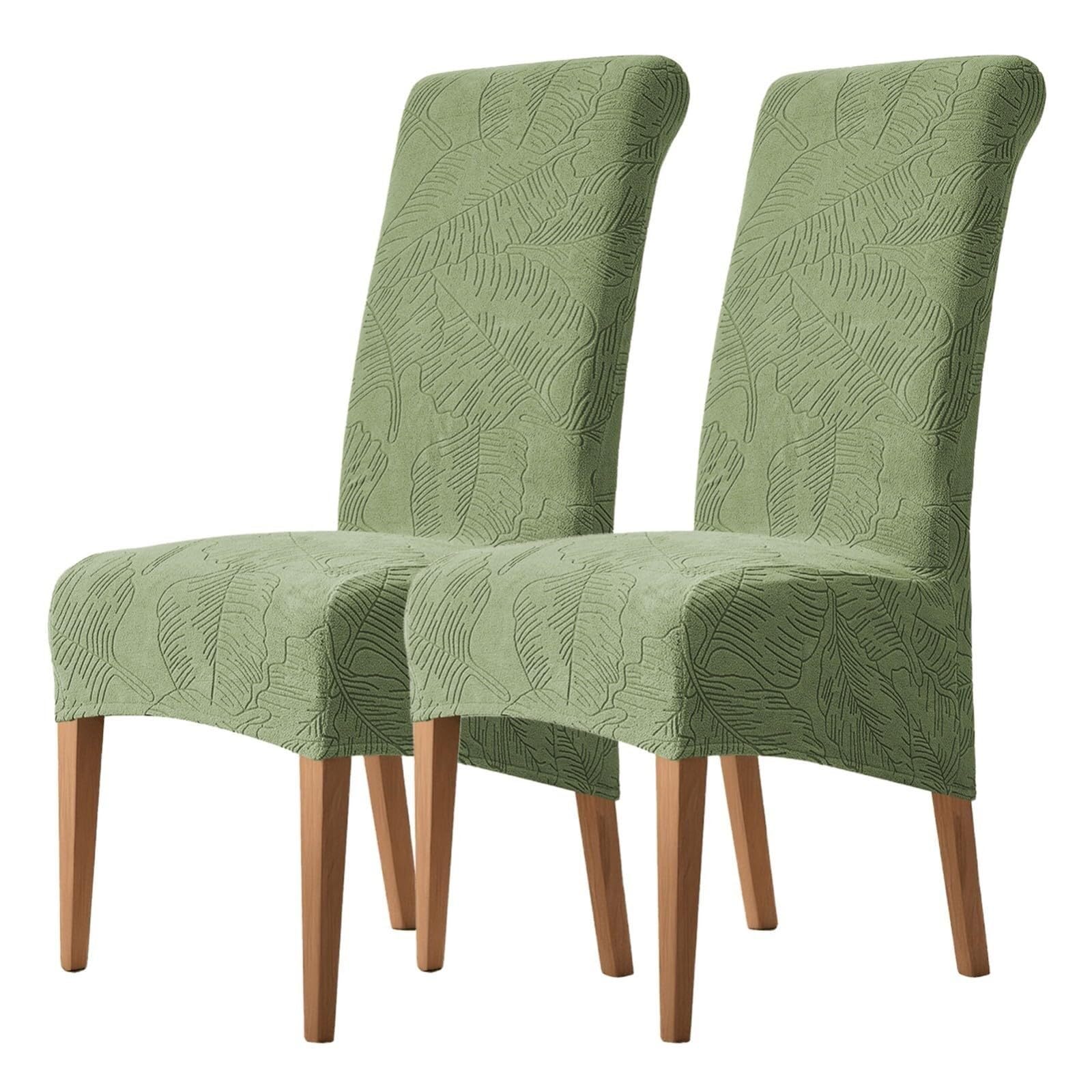 NMVAWIPT Stretch High-Back Dining Chair Covers, Removable Washable Protectors For Home, Restaurant, Banquet(#1,2Pcs)