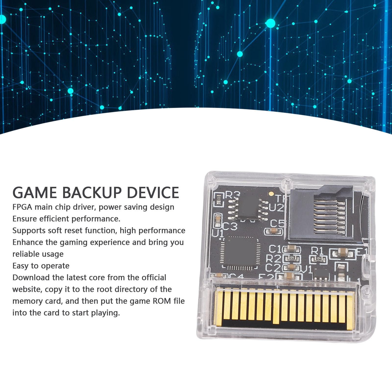 Kelawoly Dispositivo di Backup per Giochi, Scheda Cartuccia FPGA ABS con
